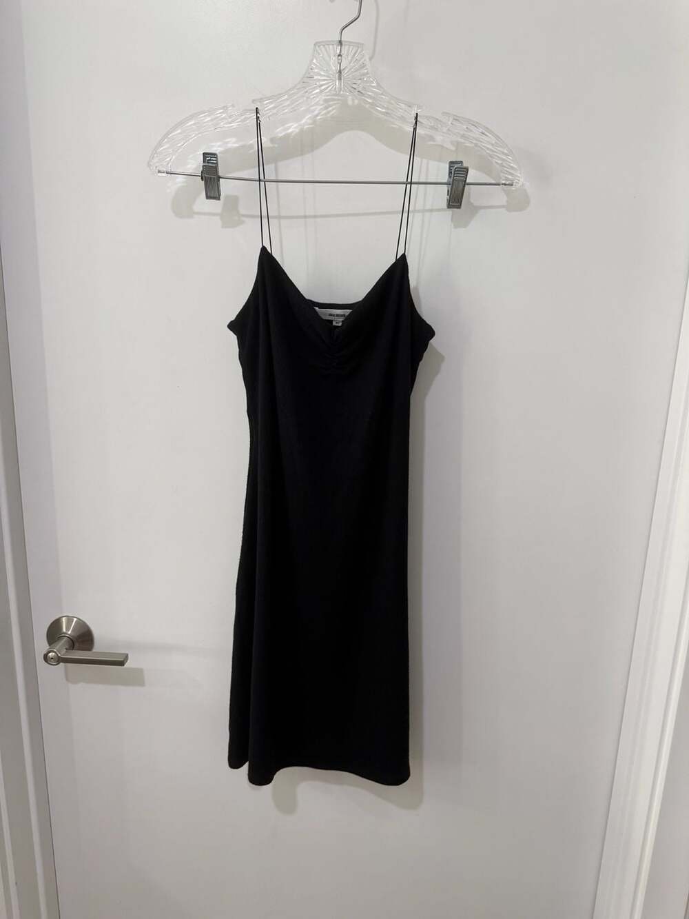 Joah Brown Black Ribbed Cowl Neck Mini Dress Size M/L